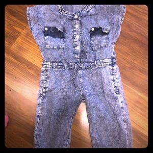 Toddler sleeveless pants Jumpsuit (Blue)